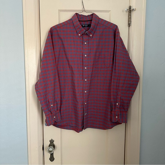 Cremieux Classics Shirt Button Down Plaid Long Sleeve Red & Blue Cotton Size XXL - Picture 2 of 10